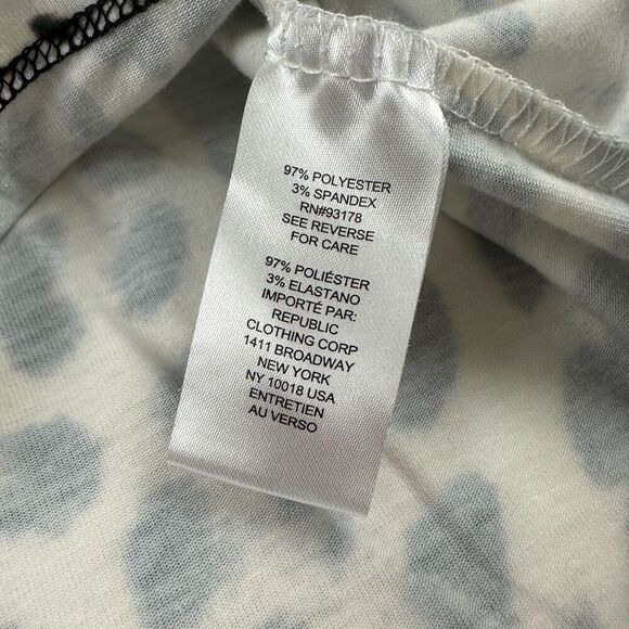 Elie. by Elie Tahari Animal Print Mock Neck Blouse Top Size S Polyester Spandex - Picture 7 of 9